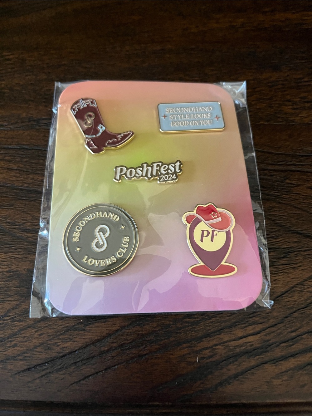Posh Enamel Pin Set - Pink, Gold, Red